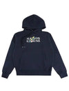 Flowers Comfort Logo Print Hoodie Ink Blue - MAISON KITSUNE - BALAAN 2