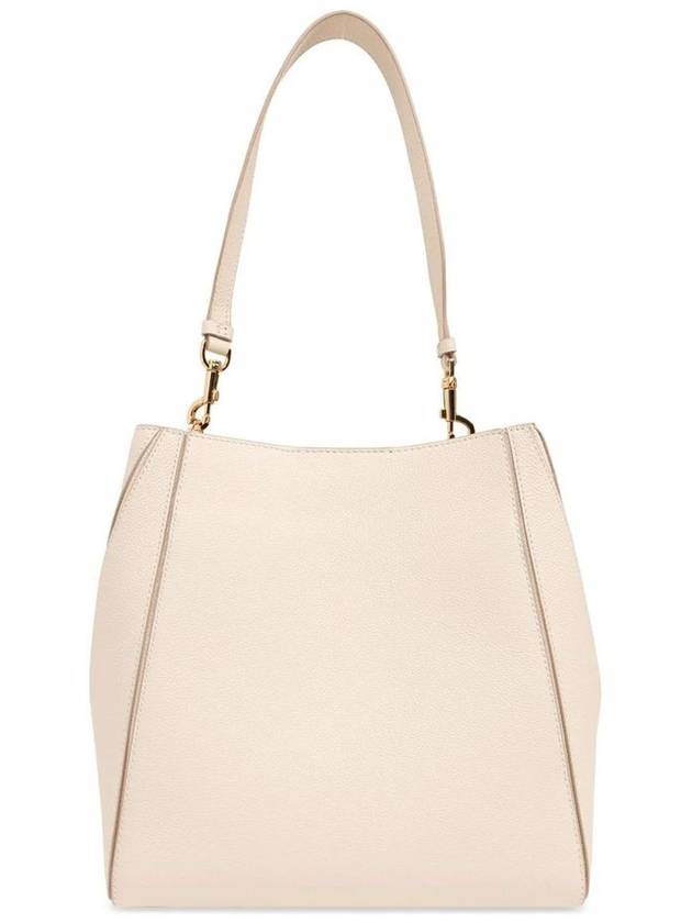 Logo Leather Bucket Bag Beige - TORY BURCH - BALAAN 3