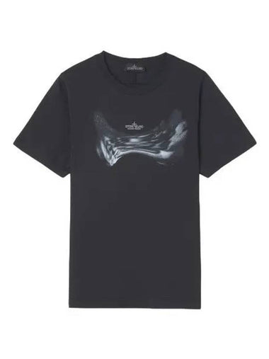 Neo Flora Print Short Sleeve T Shirt Black - STONE ISLAND - BALAAN 1