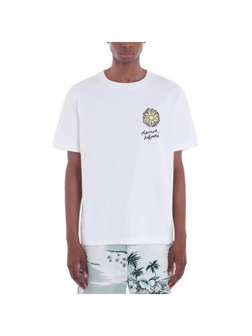 Floating Flower Comfort Short Sleeve T-Shirt White - MAISON KITSUNE - BALAAN 1