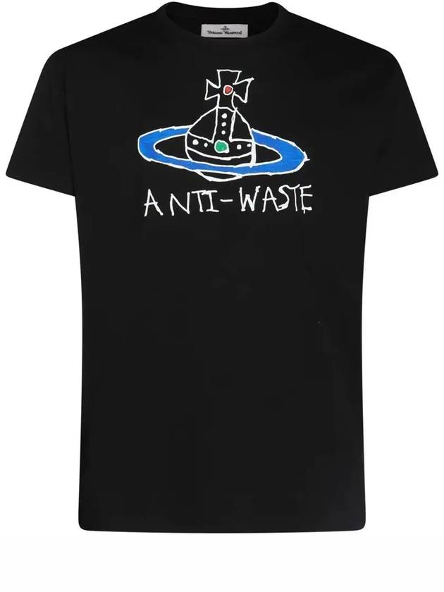 Anti Waste Short Sleeve T-Shirt Black - VIVIENNE WESTWOOD - BALAAN 3