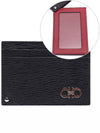 Double Gancini Leather Card Wallet Black - SALVATORE FERRAGAMO - BALAAN 2