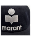 Isabel Marant Tyrone Logo Hat Black CQ001XFA A1C09A BKEC - ISABEL MARANT ETOILE - BALAAN 5