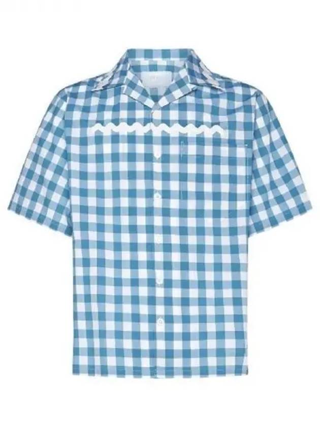 Checked cotton short sleeve shirt 271397 - PRADA - BALAAN 1