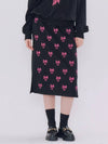 Ribbon Printing H Line Skirt Black - METAPHER - BALAAN 2