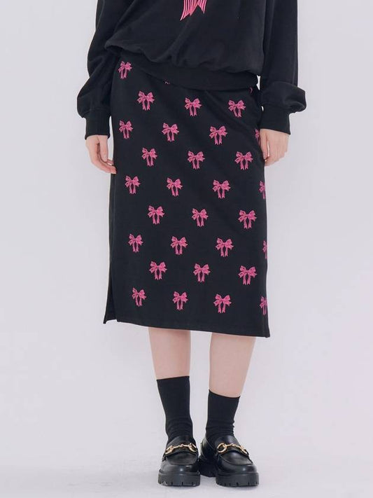 MET ribbon printing skirt black - METAPHER - BALAAN 2