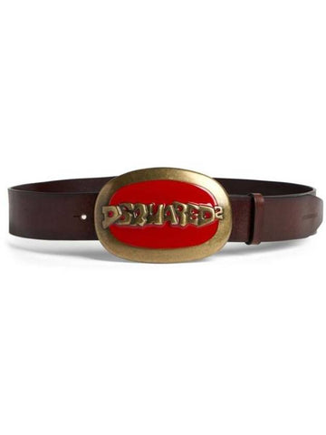 leather belt BEM0293 12900001 M2035 BROWN - DSQUARED2 - BALAAN 1