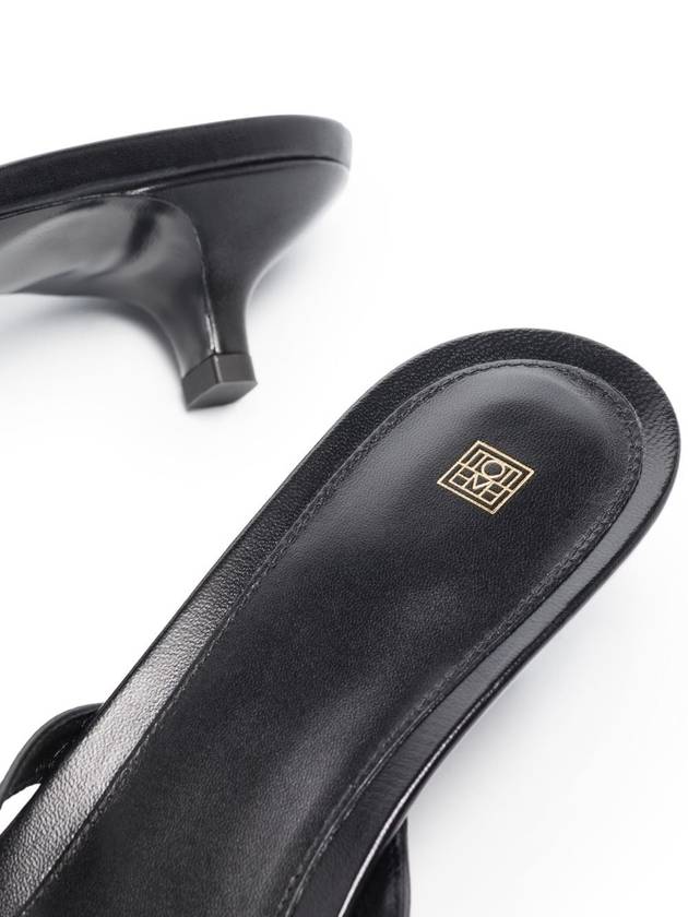 leather heel flip flops black - TOTEME - BALAAN 4