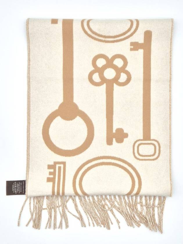 Casaque Porte Clefs Muffler Camel Blanc - HERMES - BALAAN 5