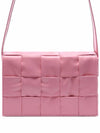 Cassette Intrecciato Small Leather Cross Bag Pink - BOTTEGA VENETA - BALAAN 2