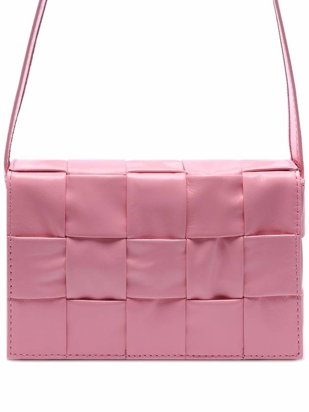 Cassette Intrecciato Small Leather Cross Bag Pink - BOTTEGA VENETA - BALAAN 2