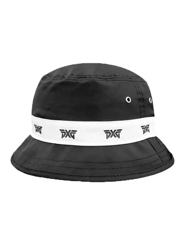 Golfwear Logo Repeat Bucket Hat Black White - PXG - BALAAN 2