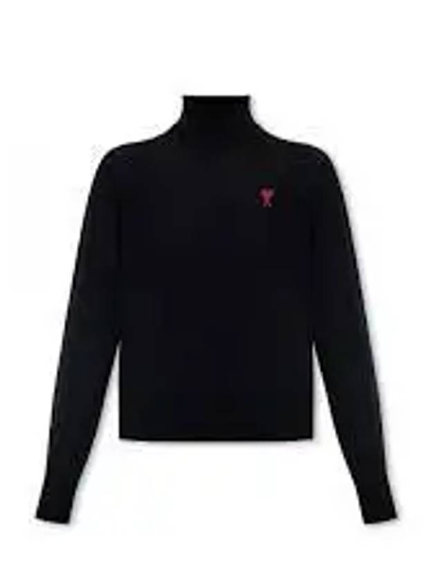 De Coeur Wool Turtleneck Black - AMI - BALAAN 2