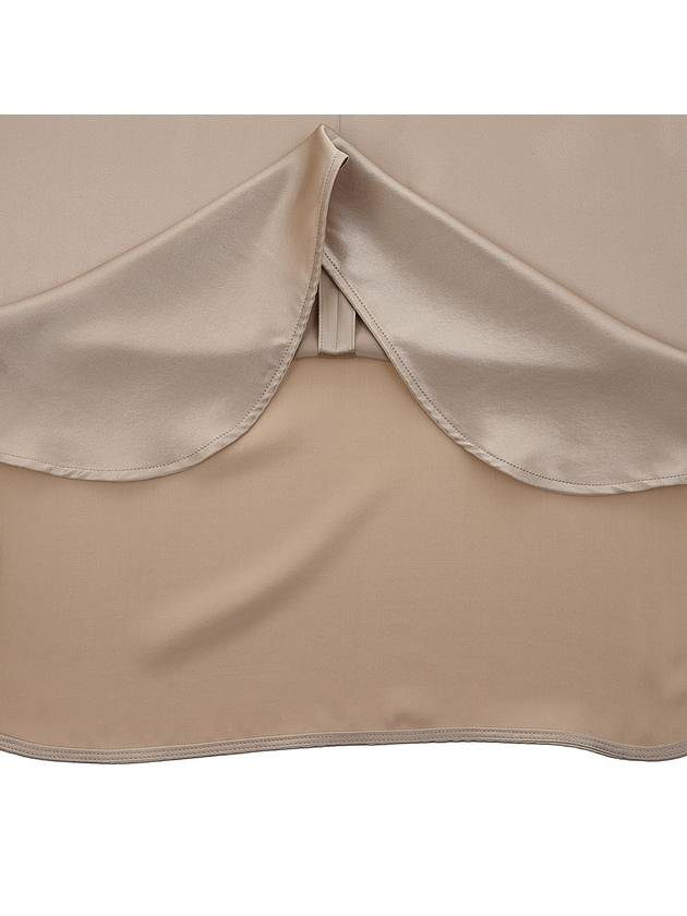 Tenebrae Silk Satin Shirt Beige - MAX MARA - BALAAN.