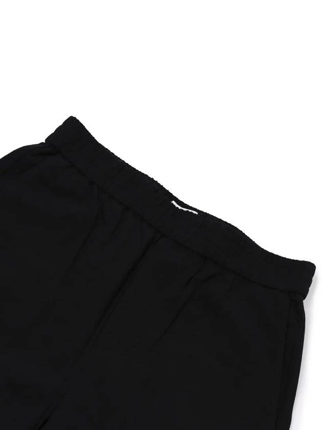 Mini Logo Embellished Pocket Cotton Straight Pants Black - AMI - BALAAN 5