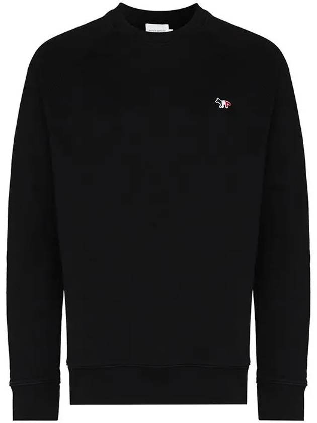 Tricolor Fox Patch Sweatshirt Black - MAISON KITSUNE - BALAAN 6