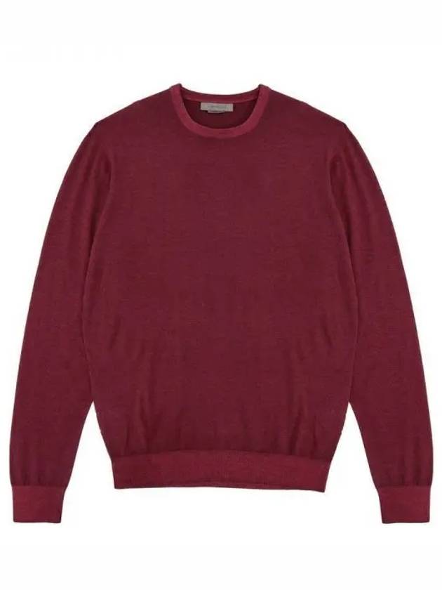 Wine solid wool round neck knit C08KTRS05 270534 - CORNELIANI - BALAAN 1