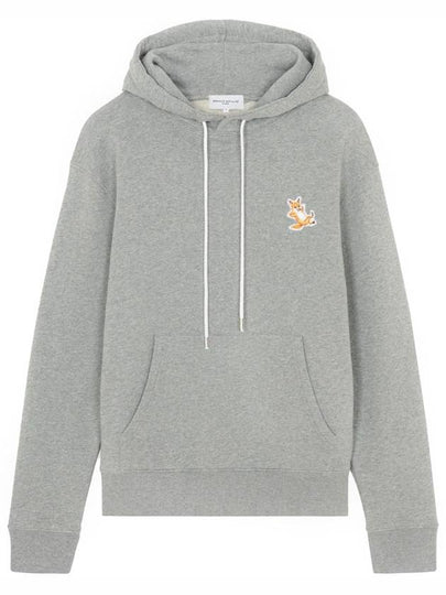 Chillax Fox Patch Classic Hoodie Grey Melange - MAISON KITSUNE - BALAAN 2