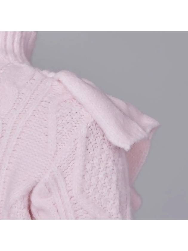 Golf Wear Pastel Ruffle Knit Sweater Light Pink - J JANE - BALAAN 5