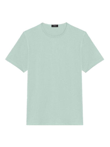 Precise Luxe Cotton Jersey Short Sleeve T-Shirt Blue Surf - THEORY - BALAAN 1