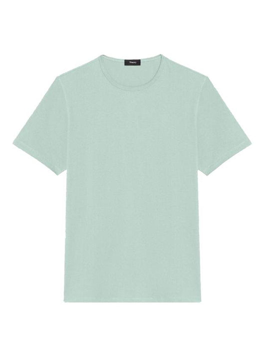Precise Luxe Cotton Jersey Short Sleeve T-Shirt Blue Surf - THEORY - BALAAN 1