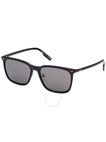 Ermenegildo Zegna Smole Square Men's Sunglasses EZ0223-D 01A 57 - ERMENEGILDO ZEGNA - BALAAN 1