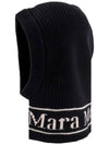 Gong Logo Wool Balaclava Black - MAX MARA - BALAAN 4