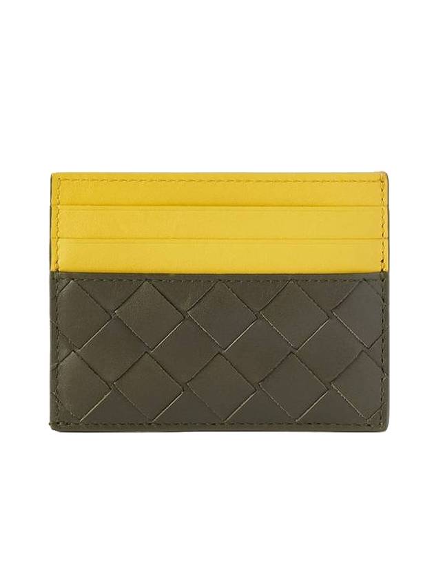 Intrecciato Two-tone Card Wallet Kiwi Camping - BOTTEGA VENETA - BALAAN 1