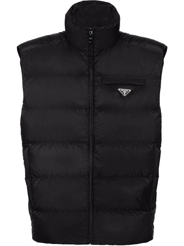 Re-Nylon Sleeveless Down Padded Jacket Black - PRADA - BALAAN 2