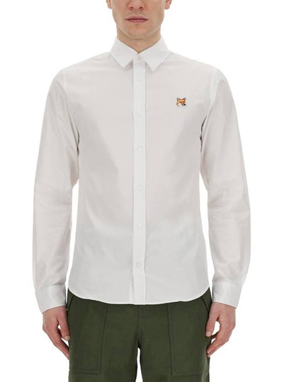 Fox Head Long Sleeve Shirt White - MAISON KITSUNE - BALAAN 2