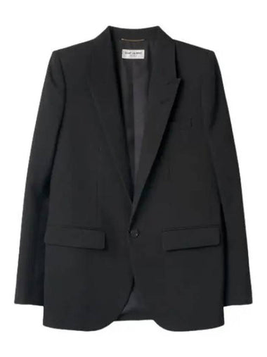 Single breasted tube jacket black - SAINT LAURENT - BALAAN 1