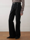 Destroyed Flare Denim Wide Pants Black - NOIRER FOR WOMEN - BALAAN 7