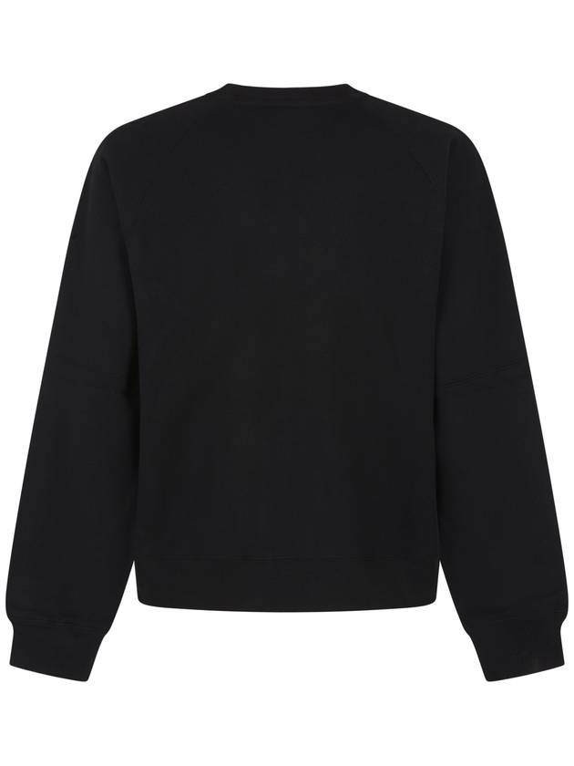 Cotton Sweatshirt Black - SAINT LAURENT - BALAAN 3