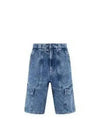 Jemuel Cargo Denim Shorts Blue - ISABEL MARANT - BALAAN 2