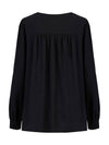 Helena round neck puff shirring blouse black HELENA23BK - RAMUSTUDIO - BALAAN 3