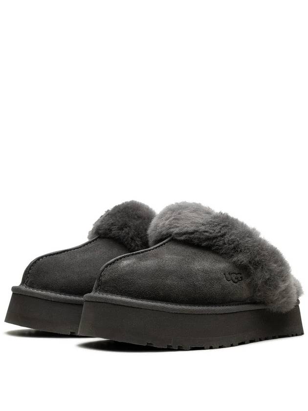 Women's Diskett Fleece Platform Slippers Grey - UGG - BALAAN 6