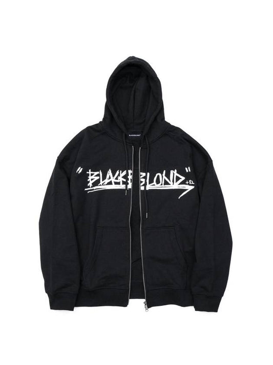 BBD Arrow Graffiti Logo Zip Up Hood Jacket Black - BLACKBLOND - BALAAN 2