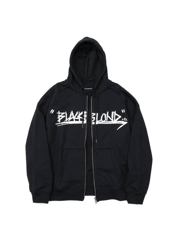 BBD Arrow Graffiti Logo Zip Up Hood Jacket Black - BLACKBLOND - BALAAN 1