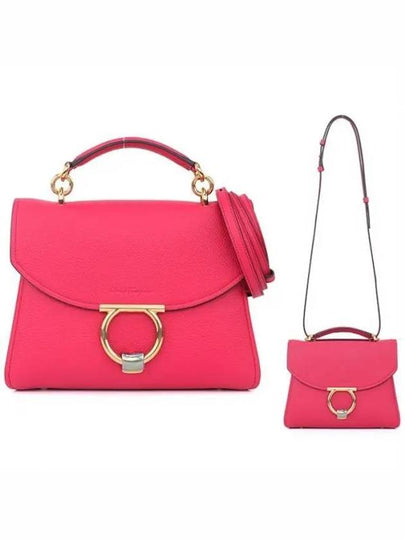 Gancini Small Tote Bag Red - SALVATORE FERRAGAMO - BALAAN 2