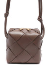 Cassette Intrecciato Mini Shoulder Bag Brown - BOTTEGA VENETA - BALAAN 2