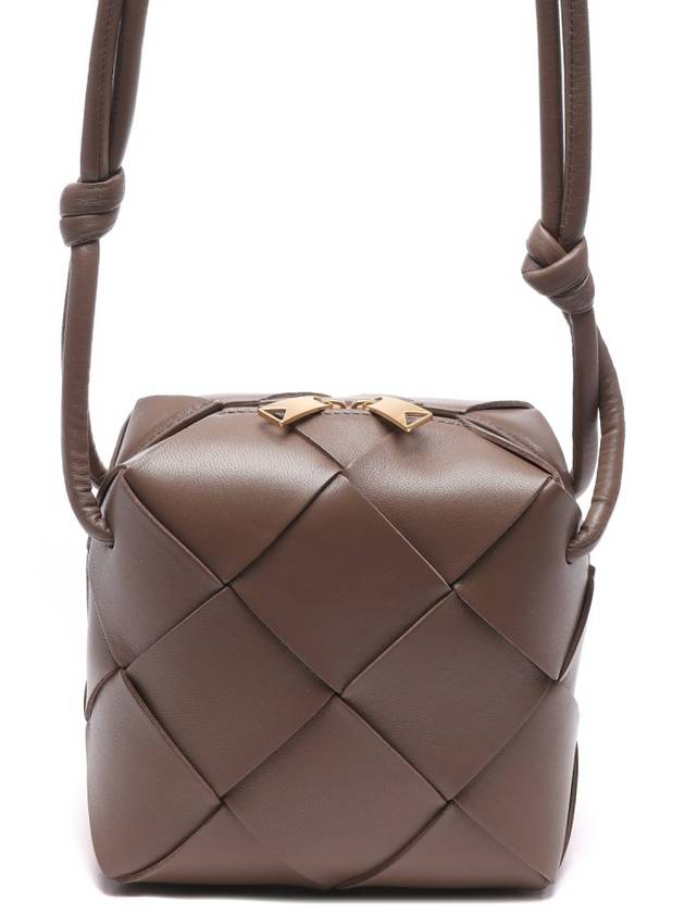 Cassette Intrecciato Mini Shoulder Bag Brown - BOTTEGA VENETA - BALAAN 3