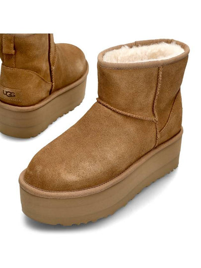 Classic Mini Platform Suede Winter Boots Chestnut - UGG - BALAAN 2