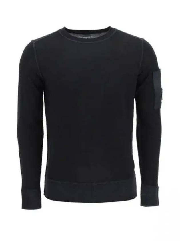 Lens Wappen Wool Sweatshirt Black - CP COMPANY - BALAAN 2