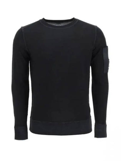 Lens Wappen Wool Sweatshirt Black - CP COMPANY - BALAAN 2