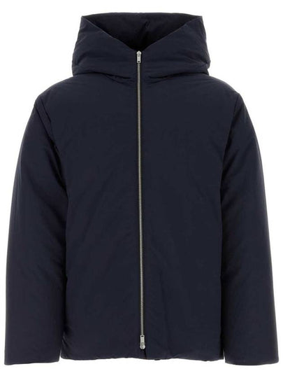 Zipper Hood Padded Down Jacket Navy - JIL SANDER - BALAAN 2