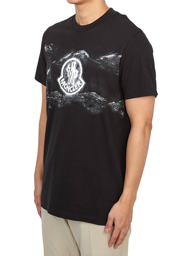 Logo Motif Short Sleeve T-Shirt Black - MONCLER - BALAAN 3