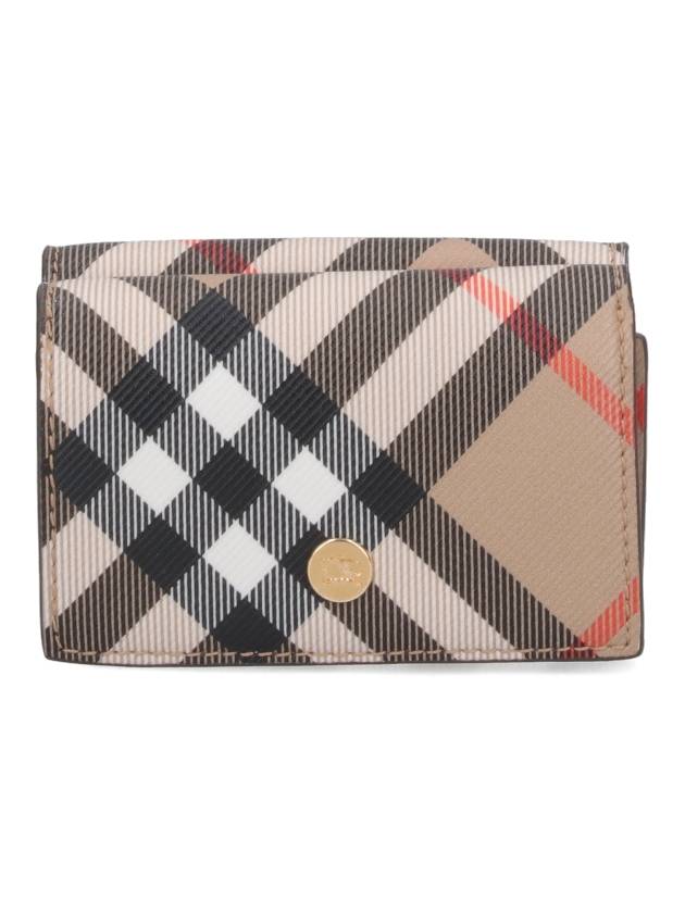 Check Half Wallet Beige - BURBERRY - BALAAN 2