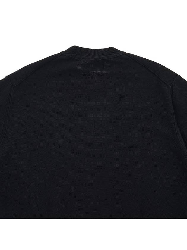 Soft Cotton Crewneck Knit Top Black - STONE ISLAND - BALAAN 8