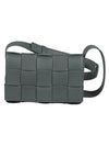 Cassette Intrecciato Small Cross Bag Dark Grey - BOTTEGA VENETA - BALAAN 1