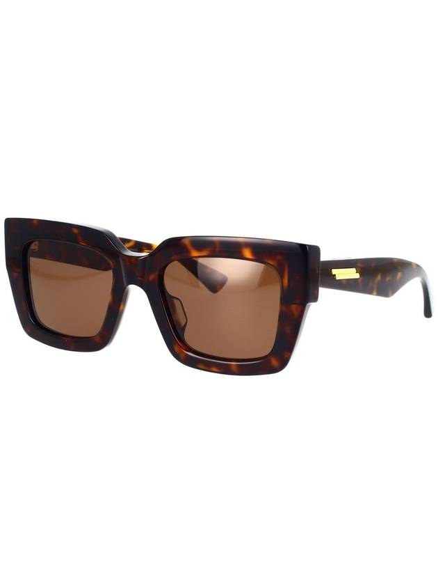 EYEWEAR Tortoiseshell effect oversized sunglasses BV1212S - BOTTEGA VENETA - BALAAN 3